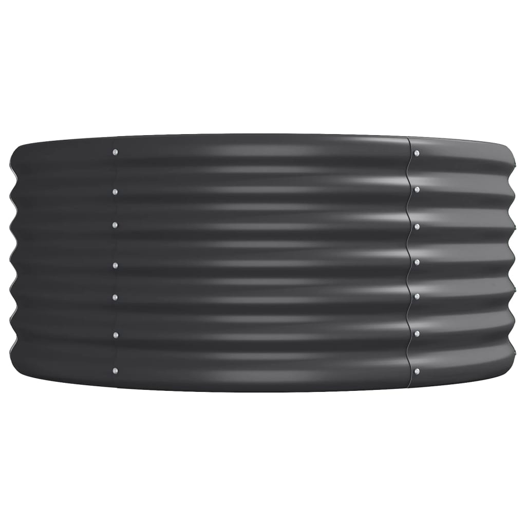 NNEVL Garden Raised Bed Powder-Coated Steel 224x80x36 cm Anthracite