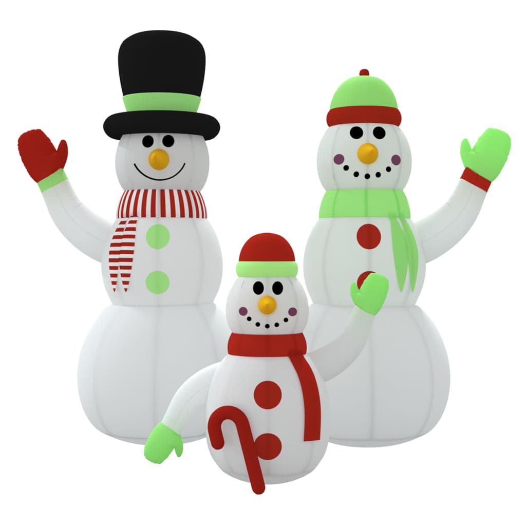 NNEVL Inflatable Snowman Family with LEDs 500 cm