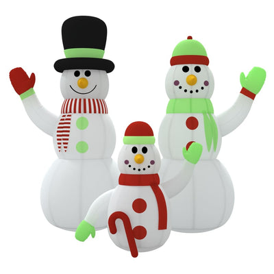 NNEVL Inflatable Snowman Family with LEDs 500 cm