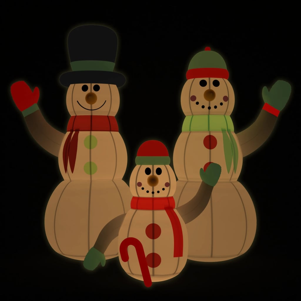 NNEVL Inflatable Snowman Family with LEDs 500 cm