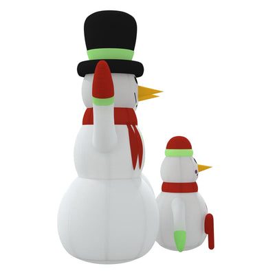 NNEVL Inflatable Snowman Family with LEDs 500 cm