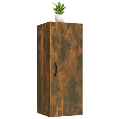 NNEVL Hanging Wall Cabinet Smoked Oak 34.5x34x90 cm Engineered Wood