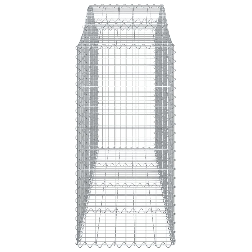 NNEVL Arched Gabion Baskets 9 pcs 200x50x100/120 cm Galvanised Iron