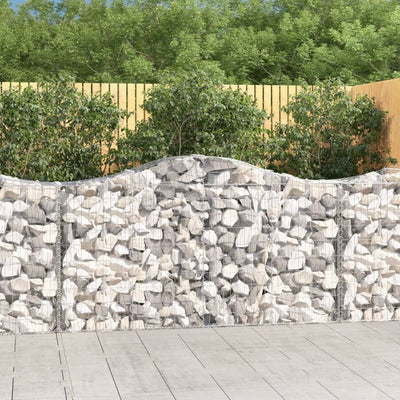 NNEVL Arched Gabion Baskets 9 pcs 200x50x100/120 cm Galvanised Iron