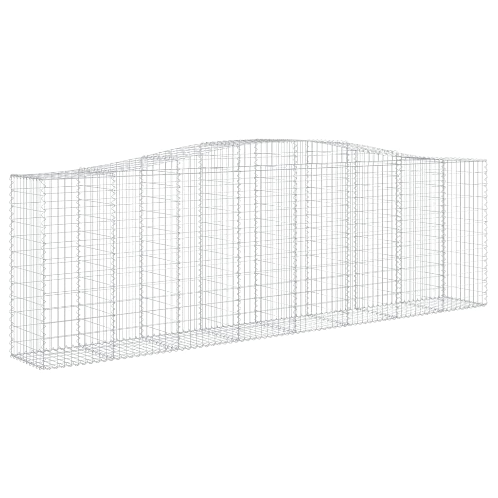 NNEVL Arched Gabion Baskets 4 pcs 400x50x120/140 cm  Galvanised Iron