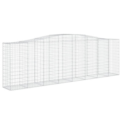 NNEVL Arched Gabion Baskets 4 pcs 400x50x120/140 cm  Galvanised Iron
