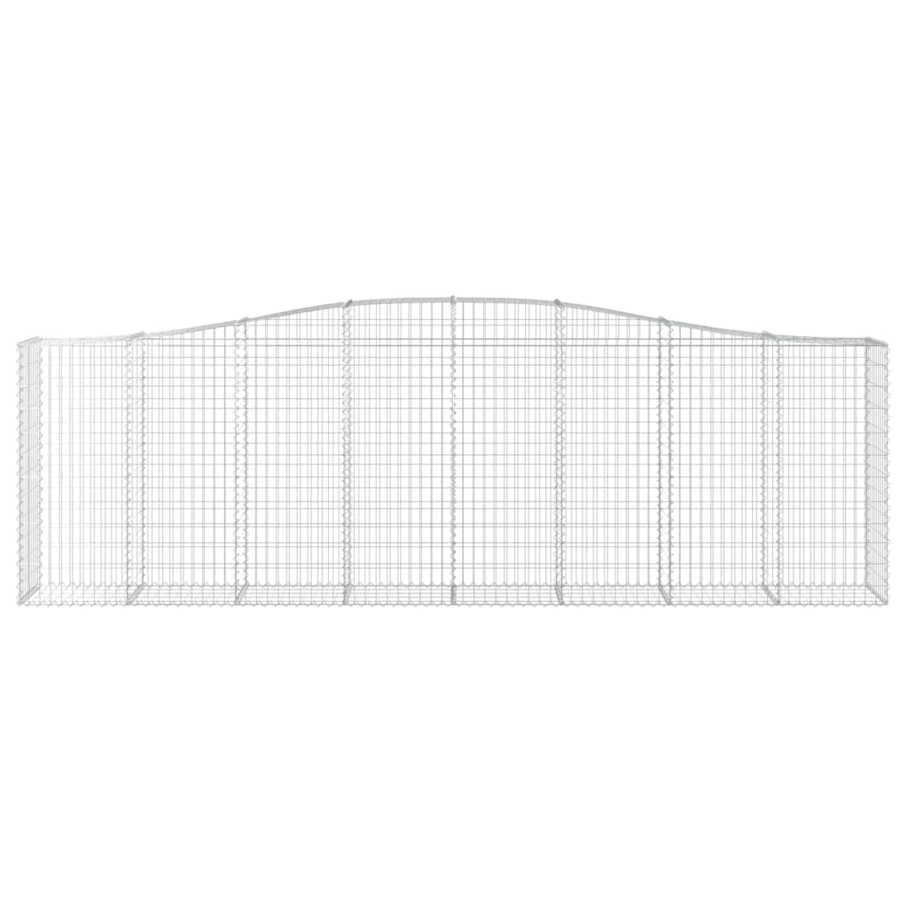 NNEVL Arched Gabion Baskets 4 pcs 400x50x120/140 cm  Galvanised Iron