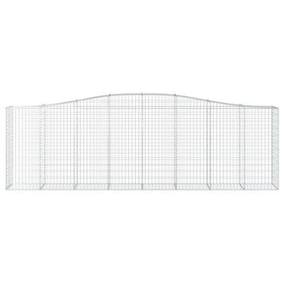 NNEVL Arched Gabion Baskets 4 pcs 400x50x120/140 cm  Galvanised Iron