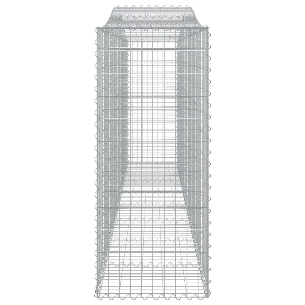 NNEVL Arched Gabion Baskets 4 pcs 400x50x120/140 cm  Galvanised Iron