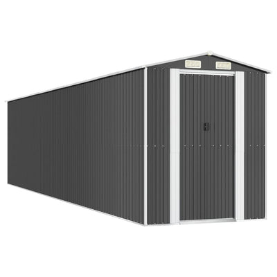 NNEVL Garden Shed Anthracite 192x855x223 cm Galvanised Steel
