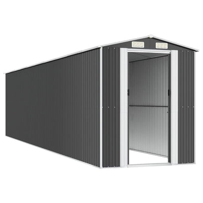 NNEVL Garden Shed Anthracite 192x855x223 cm Galvanised Steel