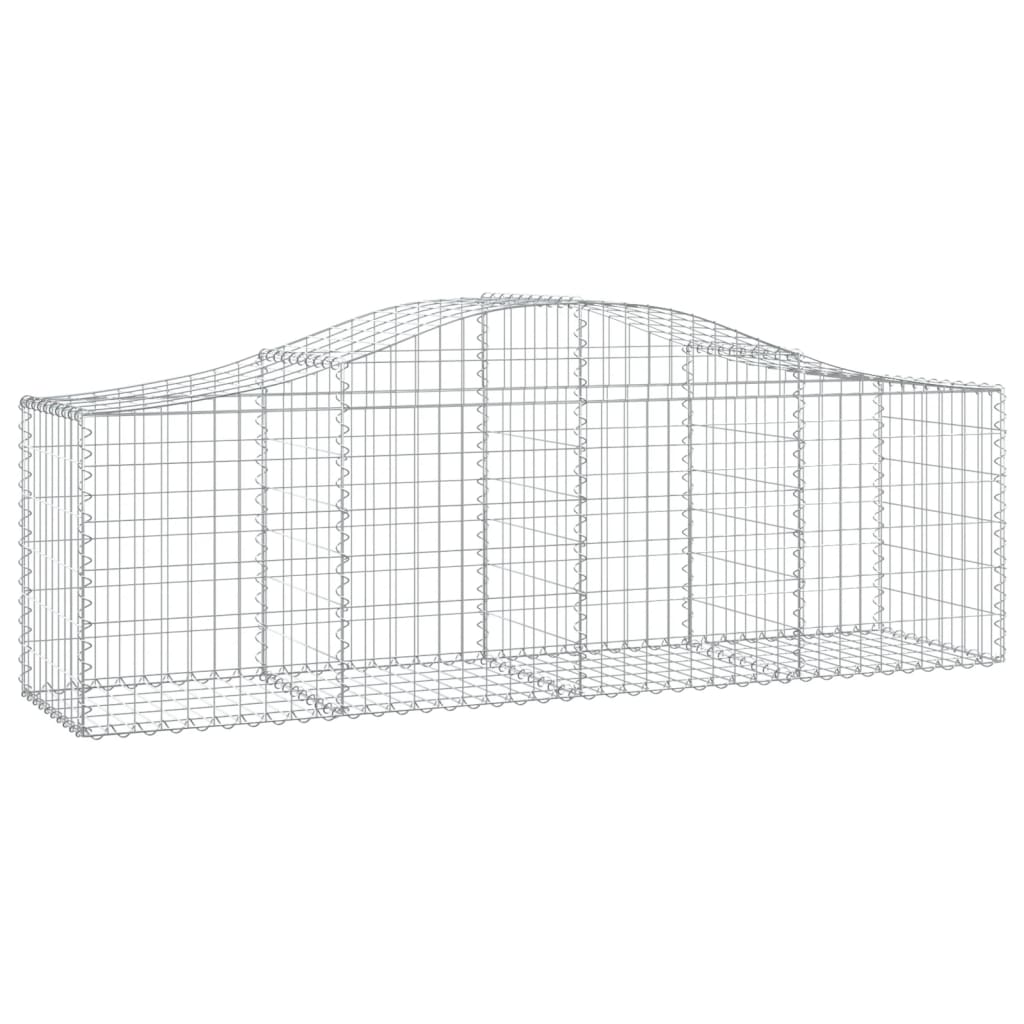 NNEVL Arched Gabion Basket 200x50x60/80 cm Galvanised Iron