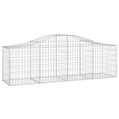 NNEVL Arched Gabion Basket 200x50x60/80 cm Galvanised Iron