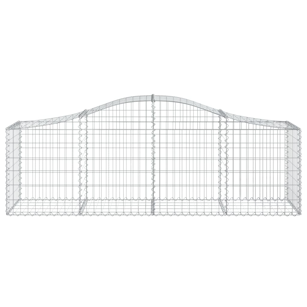 NNEVL Arched Gabion Basket 200x50x60/80 cm Galvanised Iron