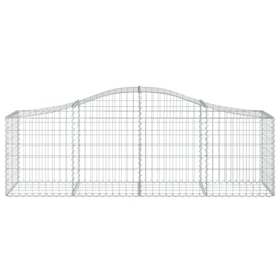 NNEVL Arched Gabion Basket 200x50x60/80 cm Galvanised Iron