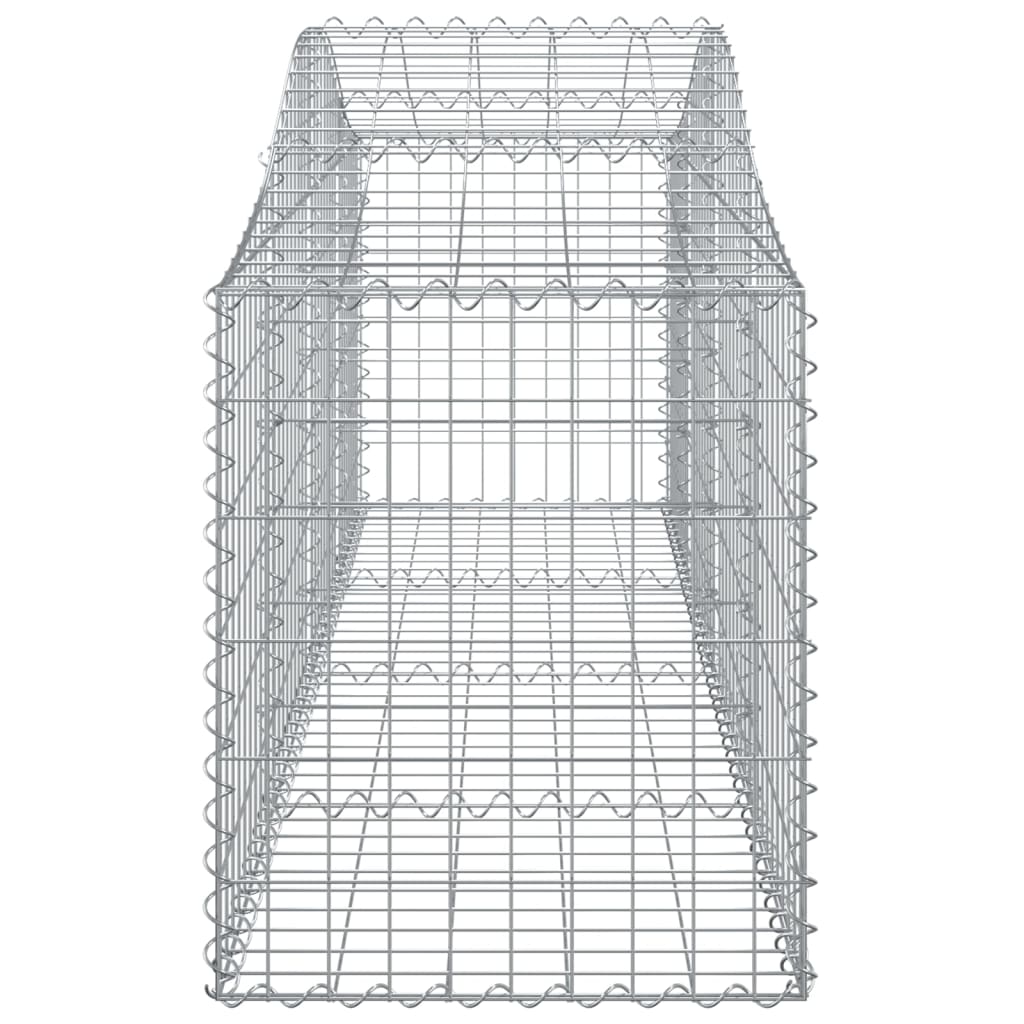 NNEVL Arched Gabion Basket 200x50x60/80 cm Galvanised Iron