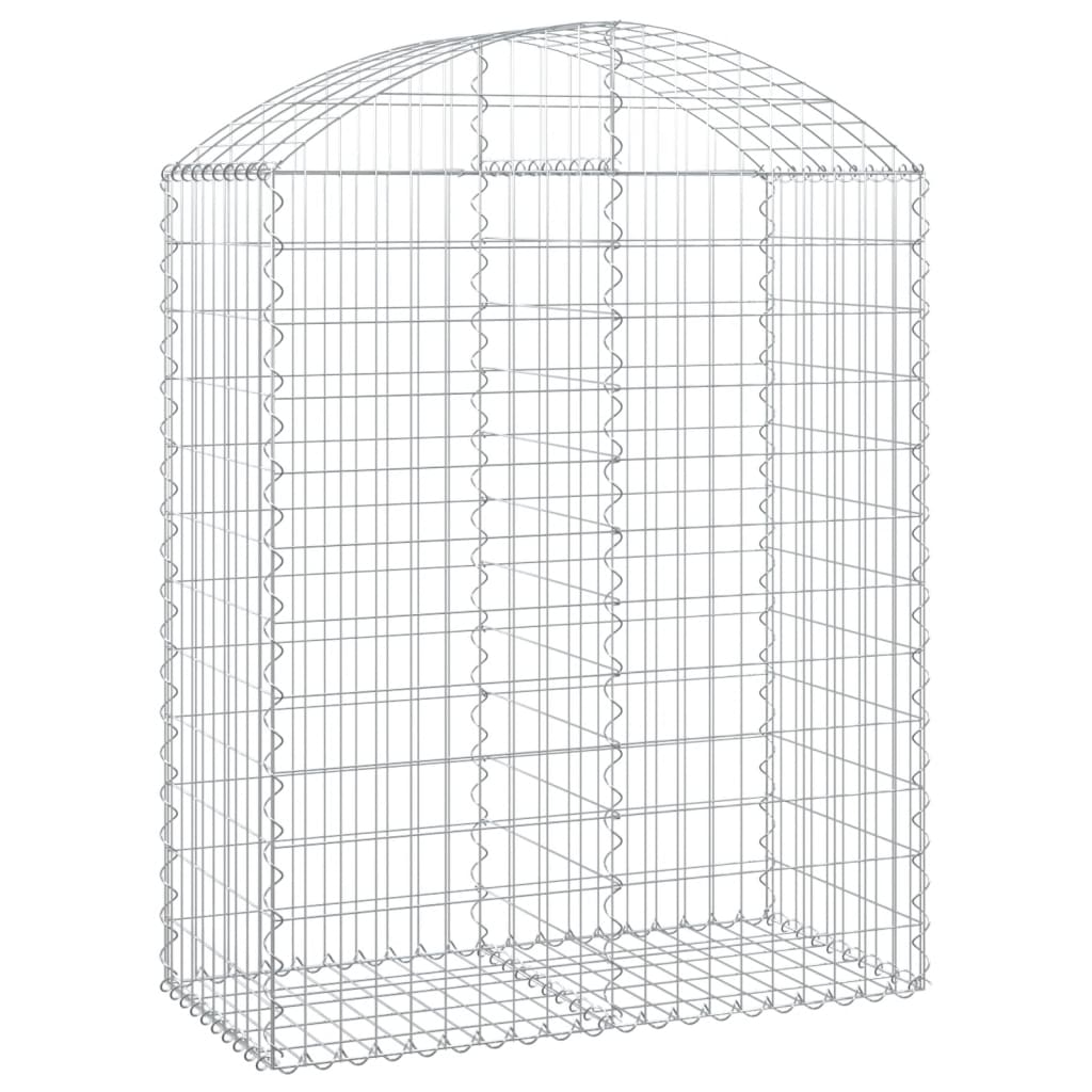 NNEVL Arched Gabion Basket 100x50x120/140 cm Galvanised Iron