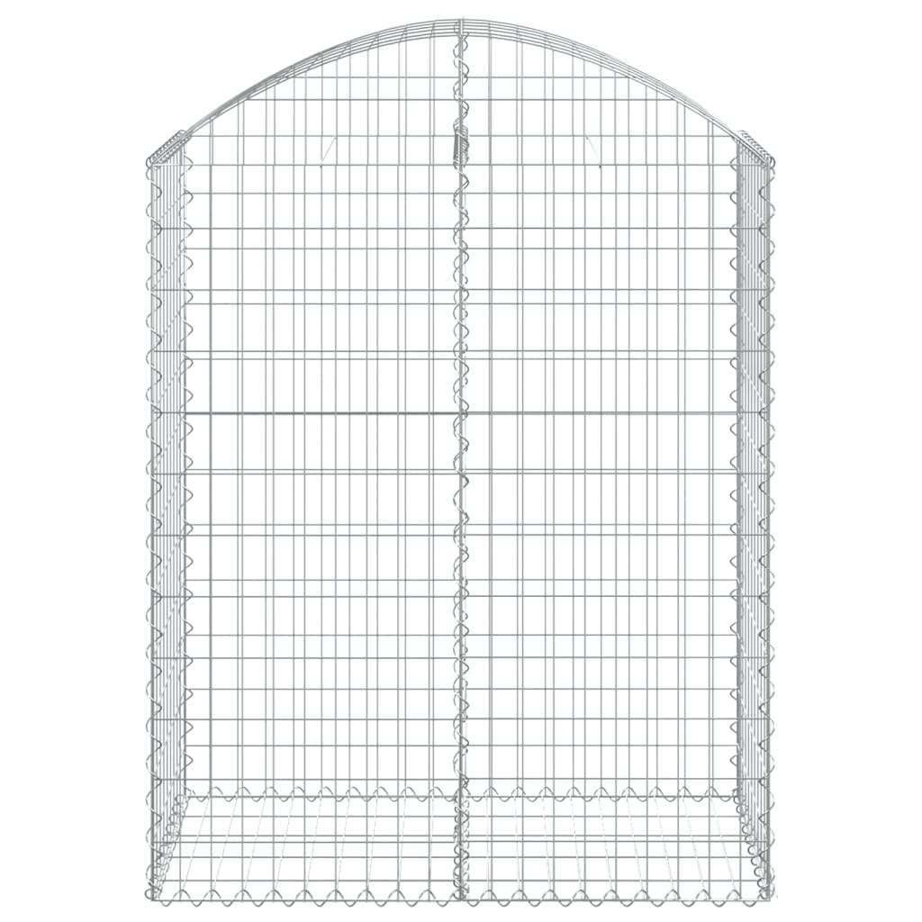 NNEVL Arched Gabion Basket 100x50x120/140 cm Galvanised Iron