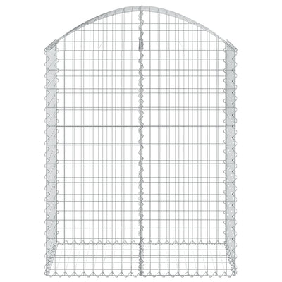 NNEVL Arched Gabion Basket 100x50x120/140 cm Galvanised Iron
