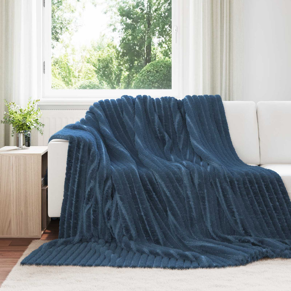 VidaXL Kleden 6 st marineblauw 270 x 240 cm 9.21 kg fleece
