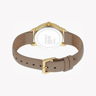 Esprit Women's Beige Leather Watch, Silver Dial | Es1l063m0015