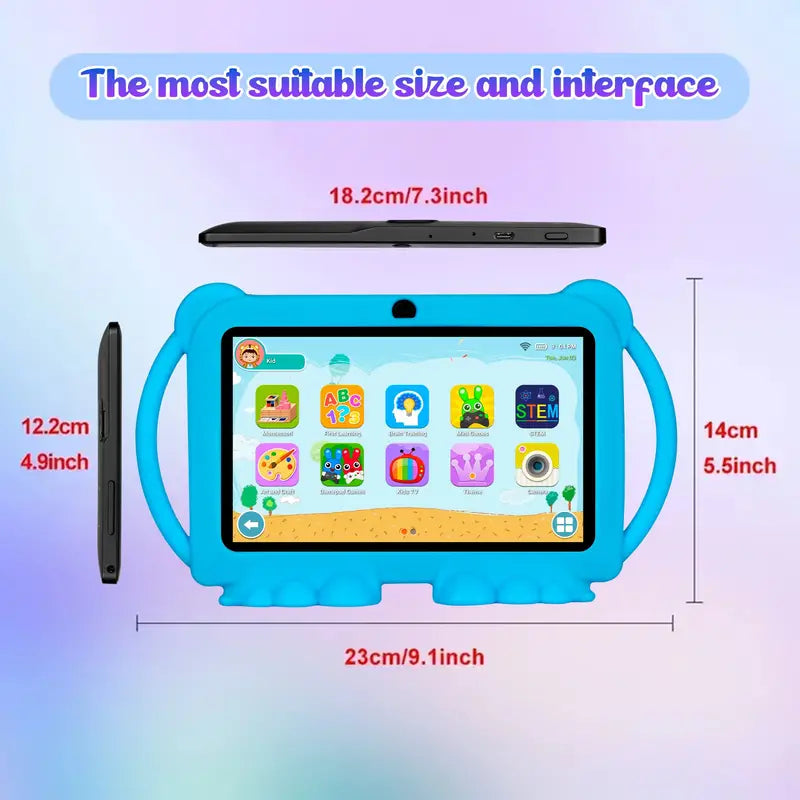 17.78 cm Toddler Tablet: Parental Control - Blue CAN