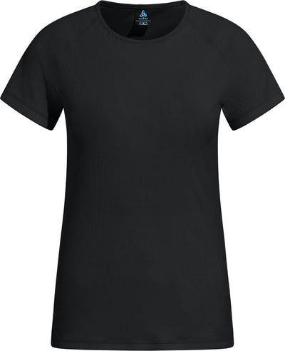 Odlo active light base layer shirt with round neck and short sleeves - women - black - s