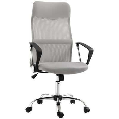Fauteuil de bureau manager dossier ergonomique hauteur assise réglable pivotant tissu maille 63x65x119109-119cm gris