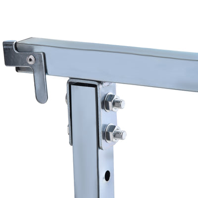 Lot de 2 Tréteaux Pliables Télescopiques Hauteur Réglable 80-130 cm Acier Bleu