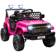 Voiture électrique enfant 4x4 télécommande 2,4Ghz, 2 moteurs 12 V, vitesse réglable, musique, klaxon, lumières LED, noir