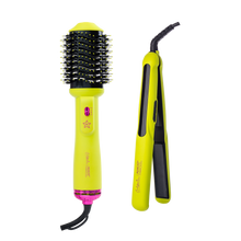 ALMOST FAMOUS California Collection Duo | Digital Flat Iron + 4-in-1 Volumizing Blowout Brush & Dryer