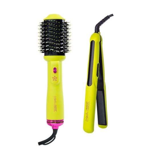 ALMOST FAMOUS California Collection Duo | Digital Flat Iron + 4-in-1 Volumizing Blowout Brush & Dryer