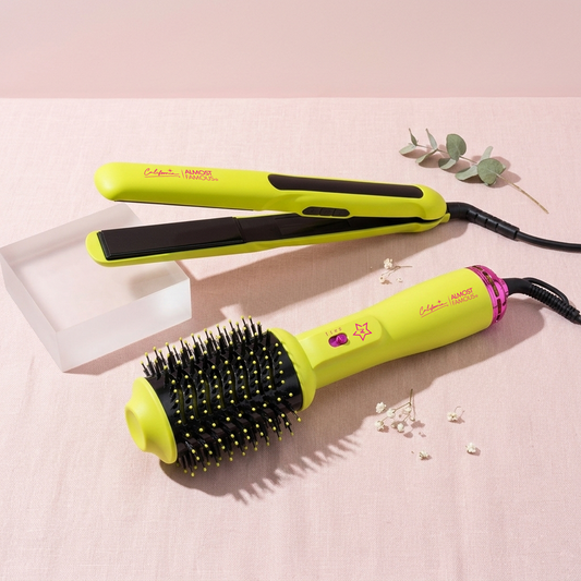 ALMOST FAMOUS California Collection Duo | Digital Flat Iron + 4-in-1 Volumizing Blowout Brush & Dryer