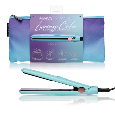 ALMOST FAMOUS "Smooth & Clear" Grooming Set | Mini Flat Iron, Blemish Tool Set, Tweezer Duo & Dermaplaning Razors