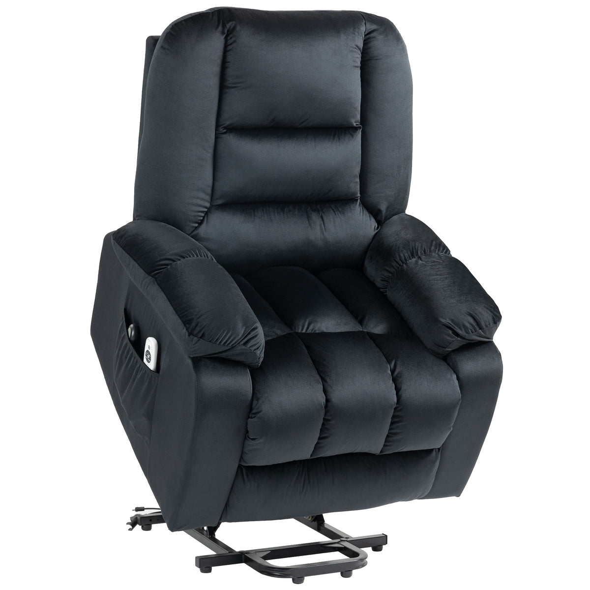 Fauteuil releveur électrique fauteuil de relaxation inclinable 8 points de massage vibrants 85 x 94 x 107 cm noir