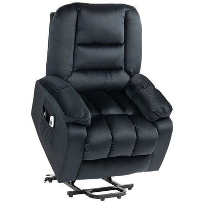 Fauteuil releveur électrique fauteuil de relaxation inclinable 8 points de massage vibrants 85 x 94 x 107 cm noir