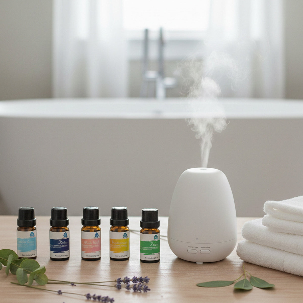 8 Pack of 100% Pure Essential Aromatherapy Oils Pursonic