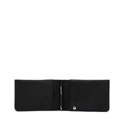 Leather Wallet with Money Clip for AirTag
