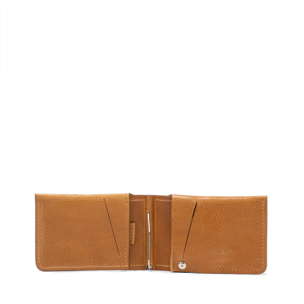 Leather Wallet with Money Clip for AirTag