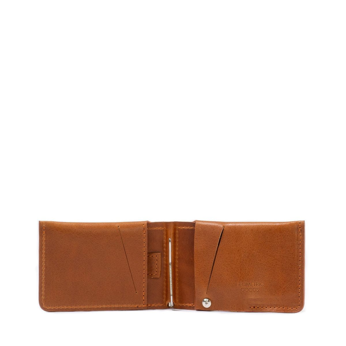 Leather Wallet with Money Clip for AirTag