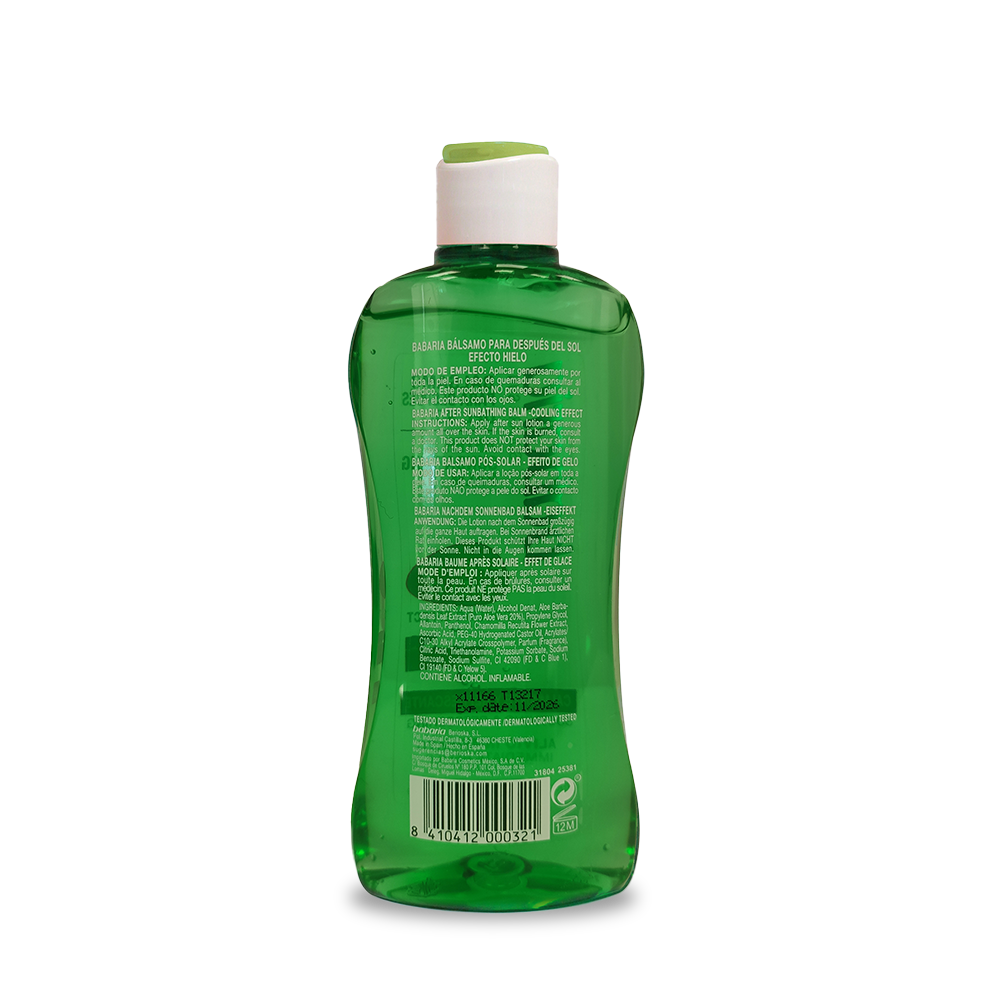 Babaria - After Sun Aloe Vera Effet Fraîcheur – Baume Apaisant & Hydratant