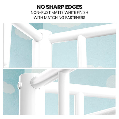 NNEMB SLUMBER 2in1 King Single Metal Bunk Bed Frame, with Modular Design, Matte White