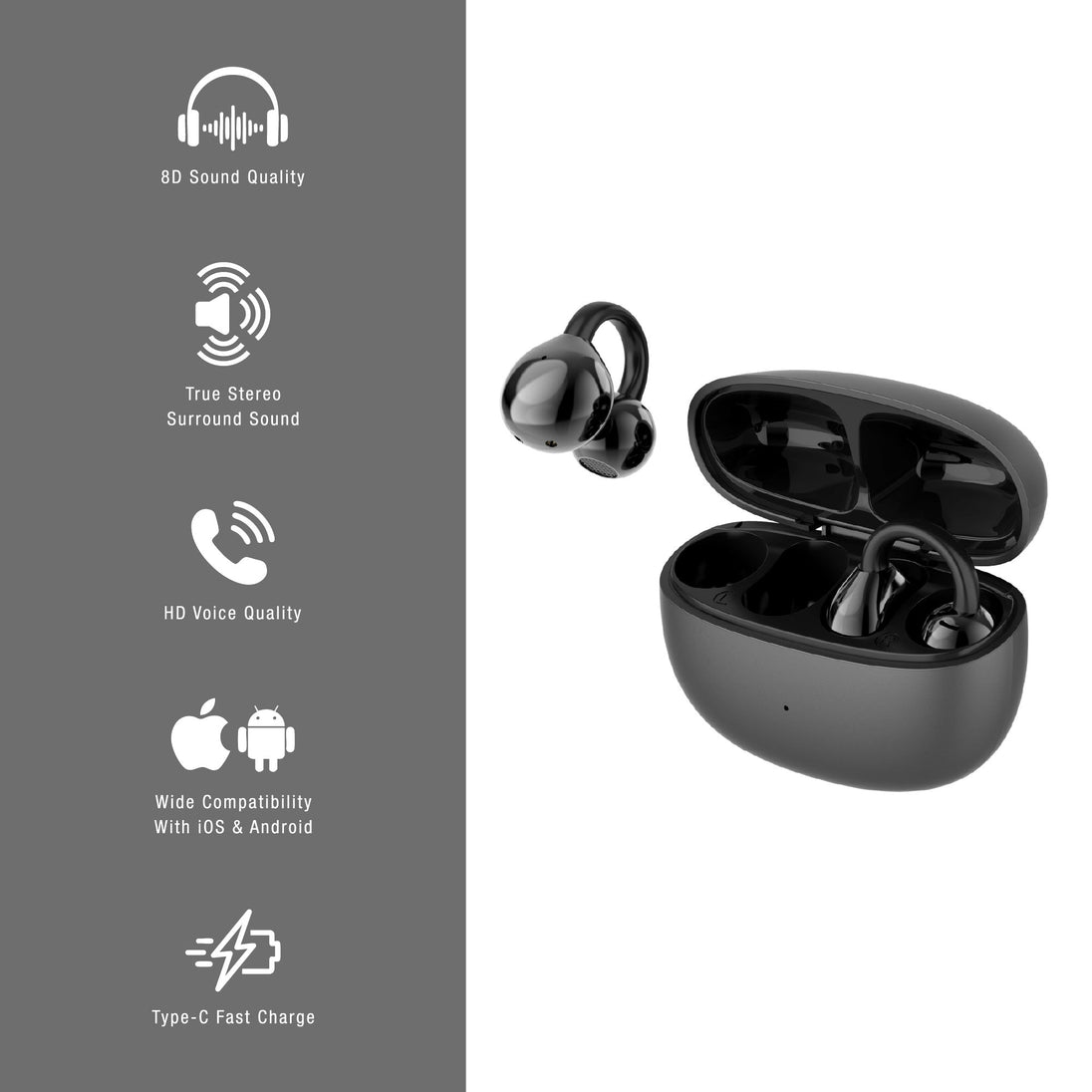 Ultimate Smart Living Bundle – Bluetooth Smart Watch, True Wireless Earbuds & 5-in-1 Alarm Clock Hub Pursonic
