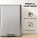 Poubelle de Cuisine 20 L en Acier Inoxydable, Poubelle avec Pédale, Couvercle à Fermeture Douce, Argenté Aosom