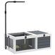 Maison enclos cage pour petit animal tortue avec 2 espaces support de lampe réglable 81 x 48 x 31,5 cm gris Aosom