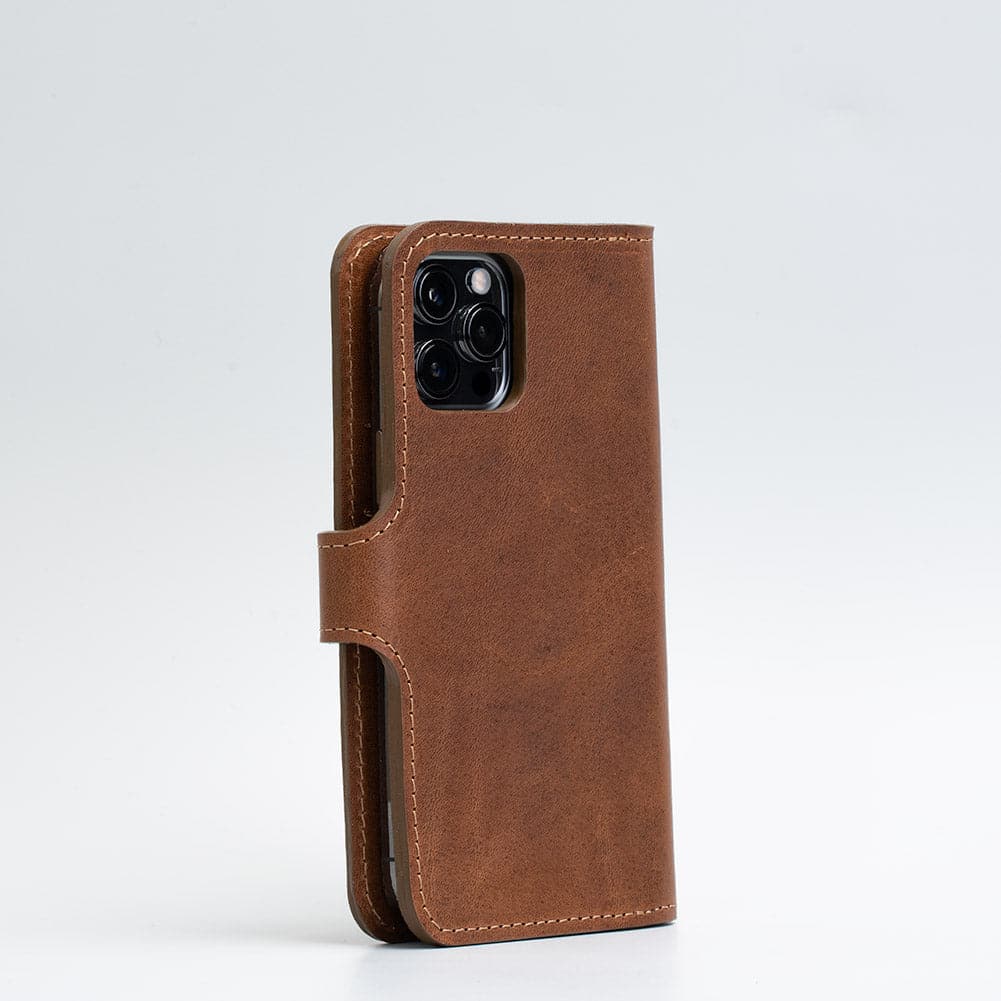 Full-Grain Leather Folio Case Wallet for iPhone 12/13 Series with MagSafe - Classic 4.0