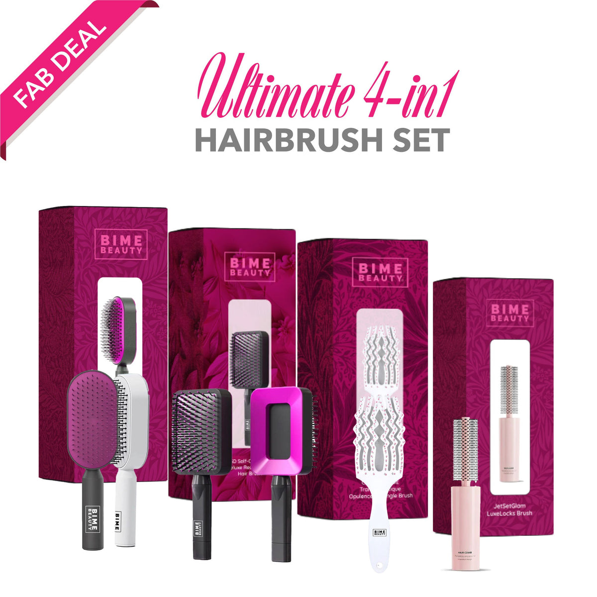 Best Hair Brush Set – Ultimate 4-in-1 Bundle