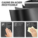 Poubelle de cuisine 2 compartiments de 2 x 20L, poubelle avec pédale, couvercle à fermeture douce 40 x 34,8 x 59 cm noir Aosom