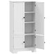 Armoire de cuisine buffet cuisine avec placards et étagères réglables, 58,2 x 30 x 123 cm, blanc Aosom