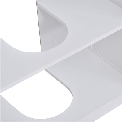 Meuble salle de bain sous lavabo - meuble sous-vasque - placard 2 portes avec étagère - dim. 60L x 30l x 60H cm - en bois gris blanc